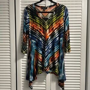 Karen Kane Multicolor Chevron Tunic